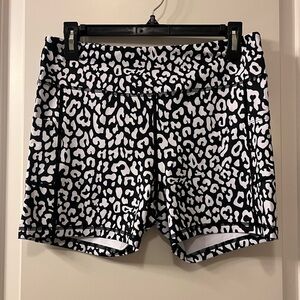ZYIA Black & White Light N Tight Pocket Hustle Shorts
